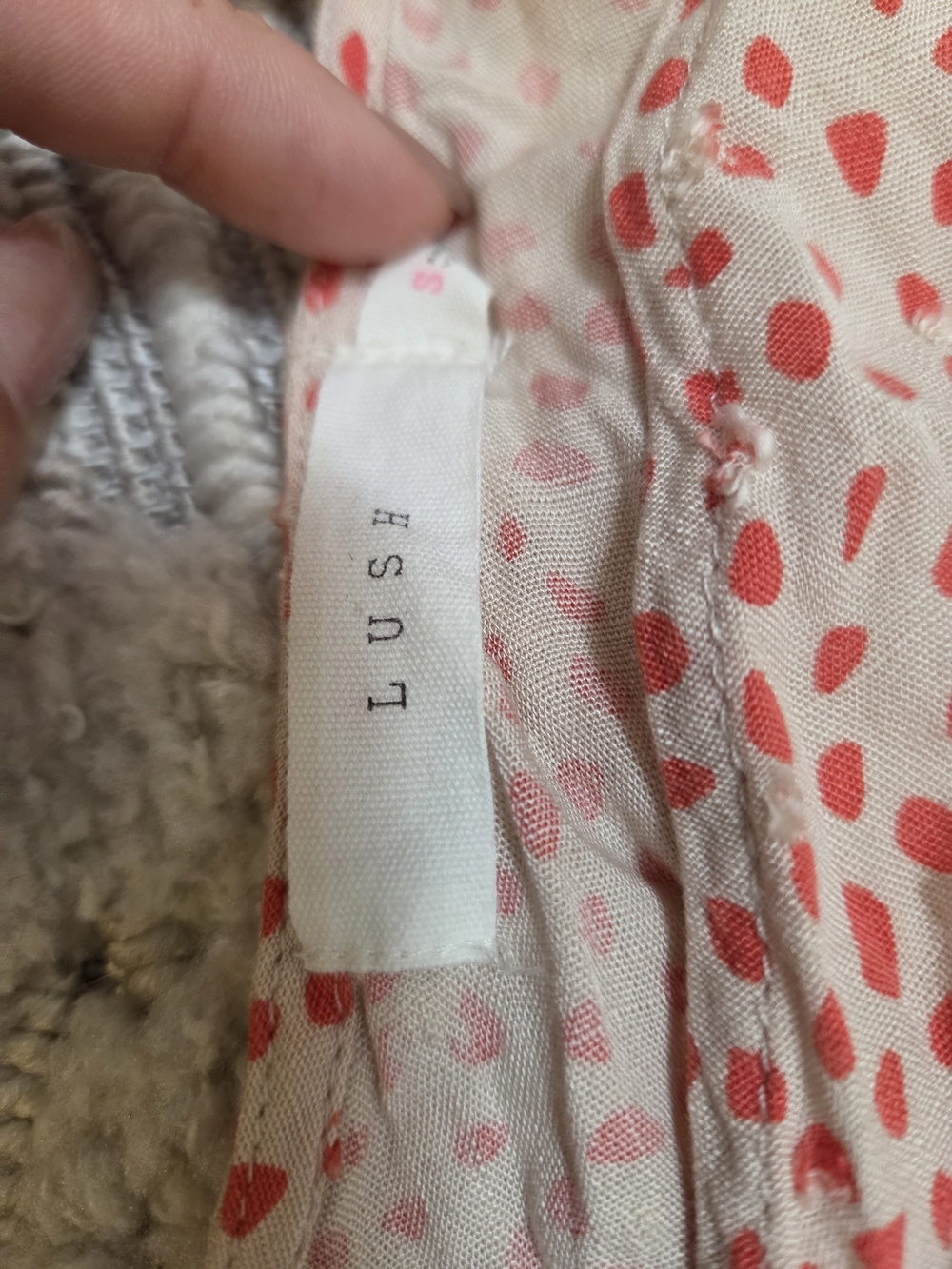LUSH Pink & Coral Polka Dot Lined Jacket